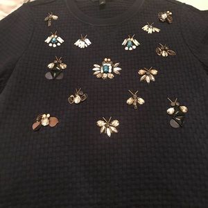 Banana republic short sleeved embellished top